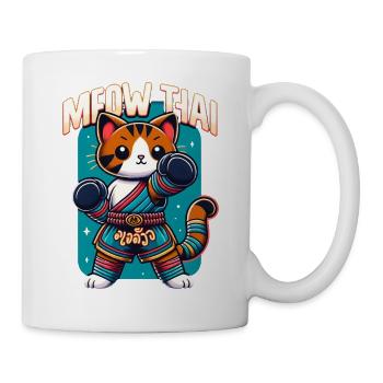 Arts martiaux mixtes Miaou Thaï Muay Thai Cat - Mug blanc - blanc - Droite