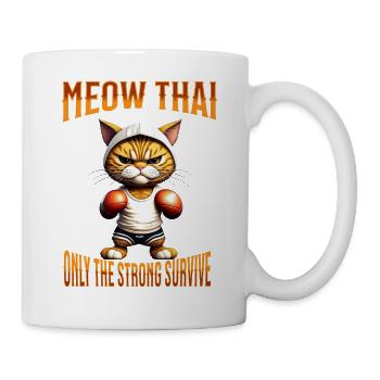 Mixed Martial Arts I Muay Thai Cat I Meow Thai I - Mug - white - Right