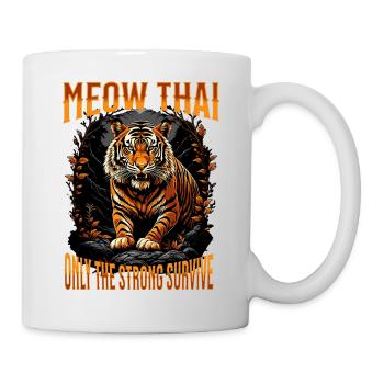 Mixed Martial Arts I Muay Thai Cat I Meow Thai I - Mug - white - Right