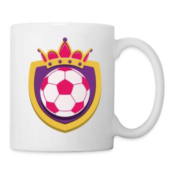 Fussball König Wappen - Tasse - Weiß - Rechts