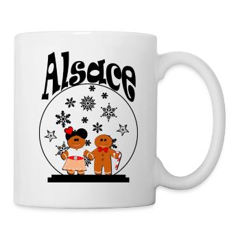 T-shirt accessory: Alsace Christmas ball - Mug - white - Right