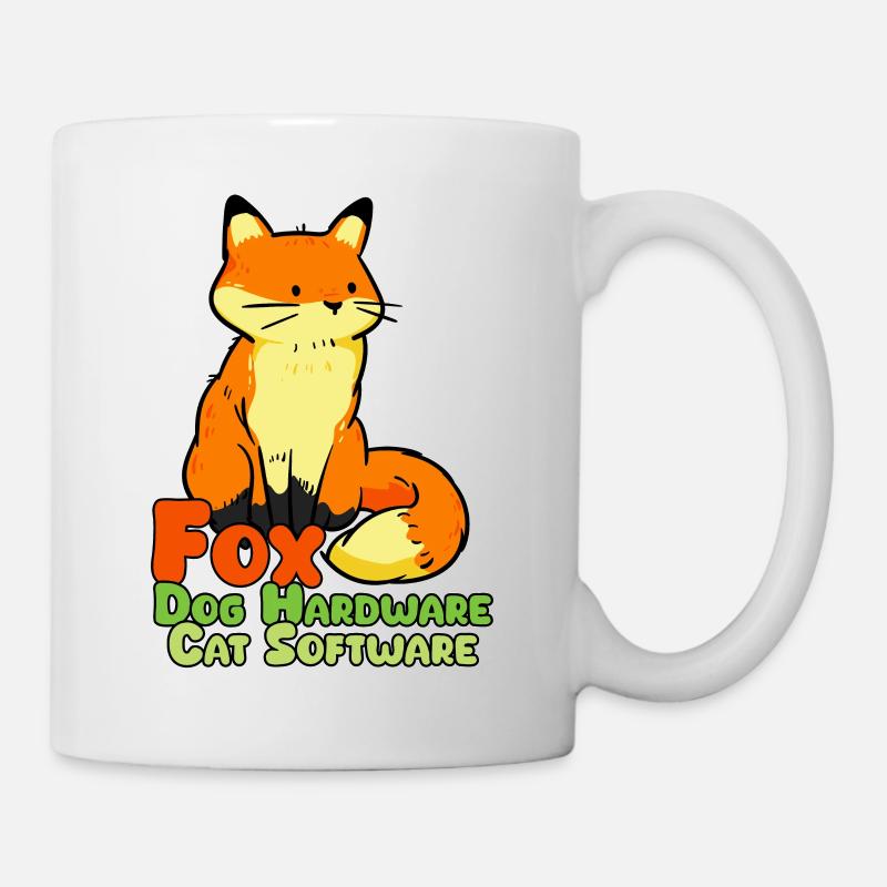 Fuchs digital! Hardware: Hund Software: Katze - Tasse - Weiß