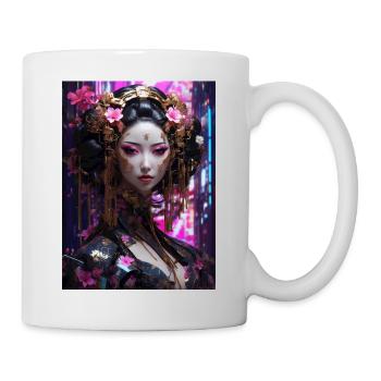 Neo-Geisha : Cyberpunk Anime Style - Mug blanc - blanc - Droite