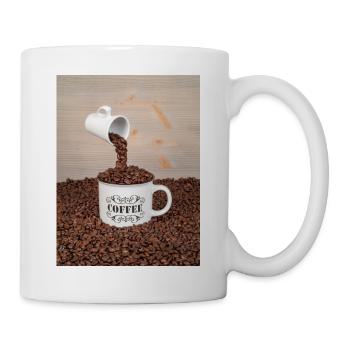 Eine Tasse Kaffee - Tasse - Weiß - Rechts