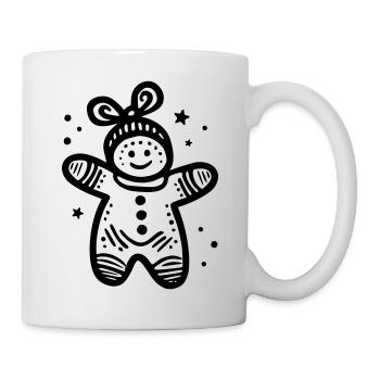 Lebkuchenmännchen - Tasse - Weiß - Rechts
