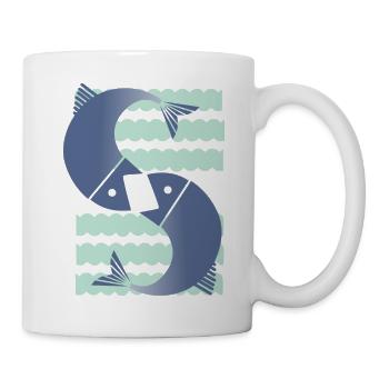 Pisces - zodiac signs (19.02–20.03) - Mug - white - Right