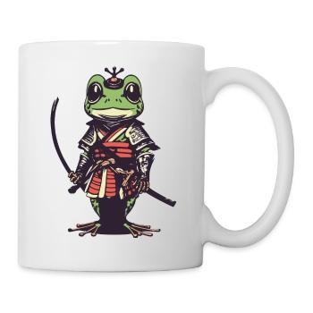 Grenouille samouraï - Mug blanc - blanc - Droite