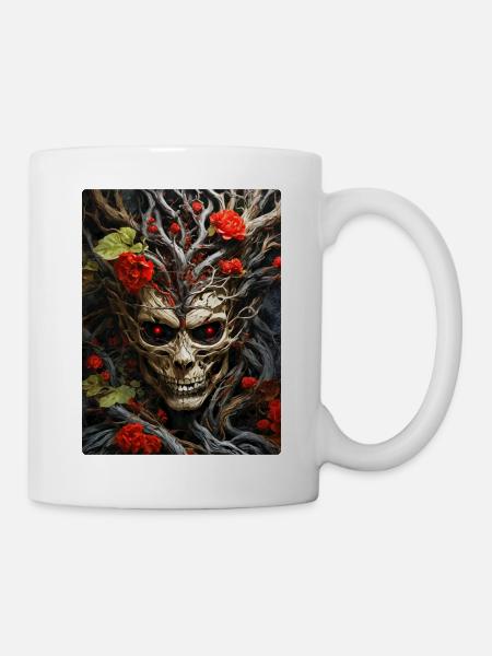 Spooky Plants Skull 1.6 - Mug - white