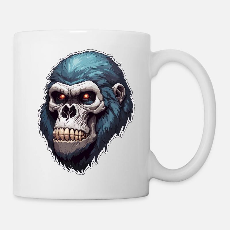 Gorilla Skull / Tier / Wild / Affe / Primat - Tasse - Weiß