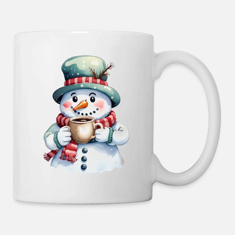 bonhomme de neige - Mug blanc - blanc