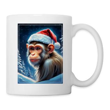 Singe Paysage D’hiver 1.5 - Mug blanc - blanc - Droite