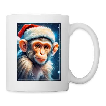 Singe Paysage d’Hiver 1.6 - Mug blanc - blanc - Droite