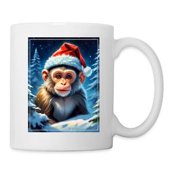 Singe au pays des merveilles de l’hiver 1.7 - Mug blanc - blanc - Droite