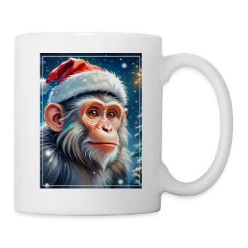 Singe Paysage D’hiver 1.20 - Mug blanc - blanc - Droite