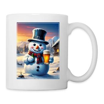 Bière de bonhomme de neige de Noël 1.2 - Mug blanc - blanc - Droite