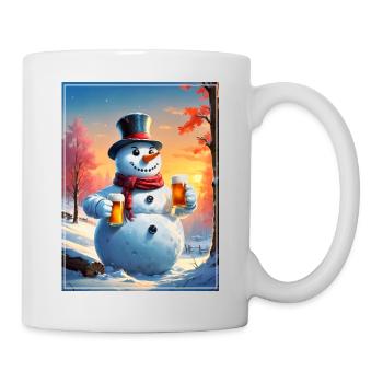 Bonhomme de neige de Noël Bière 1.4 - Mug blanc - blanc - Droite