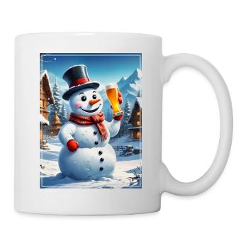 Bière de bonhomme de neige de Noël 1.1 - Mug blanc - blanc - Droite