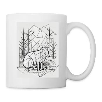 Geometrische Natur - Tasse - Weiß - Rechts