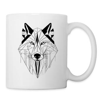 Moderner Wolf - Tasse - Weiß - Rechts