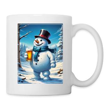 Bonhomme de neige de Noël Bière 1.9 - Mug blanc - blanc - Droite