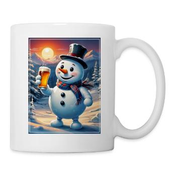 Bonhomme de neige de Noël Bière 1.8 - Mug blanc - blanc - Droite