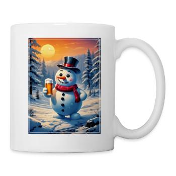 Bonhomme de neige de Noël Bière 1.7 - Mug blanc - blanc - Droite