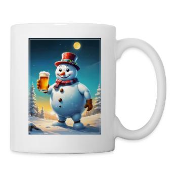 Bière de bonhomme de neige de Noël 1.5 - Mug blanc - blanc - Droite