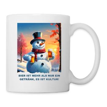 Bonhomme de neige de Noël Bière 2.5 - Mug blanc - blanc - Droite