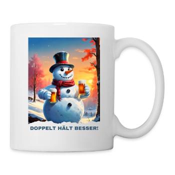 Bière de bonhomme de neige de Noël 2.2 - Mug blanc - blanc - Droite