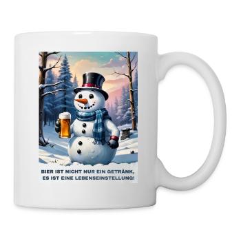 Bière de bonhomme de neige de Noël 2.6 - Mug blanc - blanc - Droite