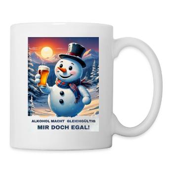 Bonhomme de neige de Noël Bière 2.8 - Mug blanc - blanc - Droite