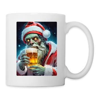 Bière zombie de Noël 1.1 - Mug blanc - blanc - Droite