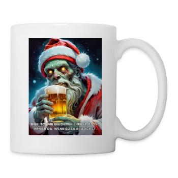 Weinachten Zombie Bier 2.11 - Tasse - Weiß - Rechts