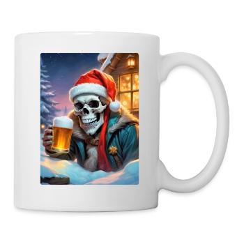 Weihnachten Skull Bier 1.1 - Tasse - Weiß - Rechts
