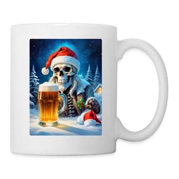 Weihnachten Skull Bier 1.2 - Tasse - Weiß - Rechts