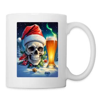 Weihnachten Skull Bier 1.11 - Tasse - Weiß - Rechts