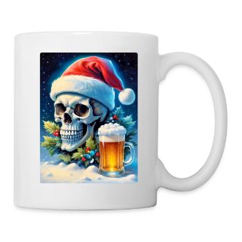 Weihnachten Skull Bier 1.7 - Tasse - Weiß - Rechts
