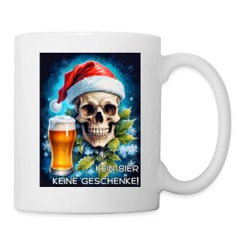 Weihnachten Skull Bier 2.3 - Tasse - Weiß - Rechts