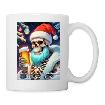 Weihnachten Skull Bier 2.9 - Tasse - Weiß - Rechts