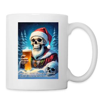 Weihnachten Skull Bier 2.6 - Tasse - Weiß - Rechts