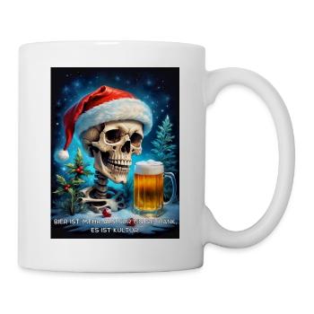 Weihnachten Skull Bier 2.5 - Tasse - Weiß - Rechts