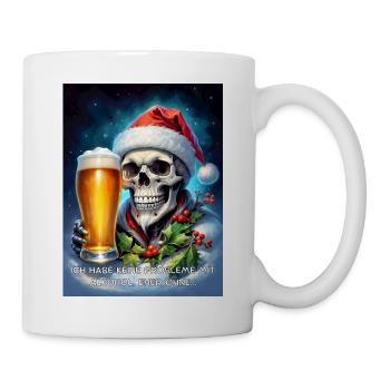 Weihnachten Skull Bier 2.7 - Tasse - Weiß - Rechts
