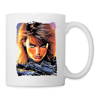 80s Action Heroine - Mug - white - Right