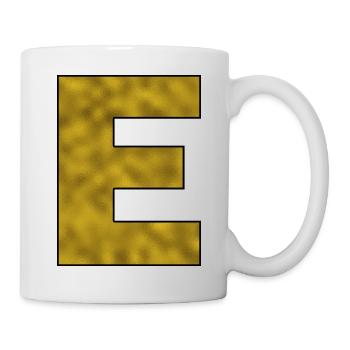 Letter E Gold - Mug - white - Right
