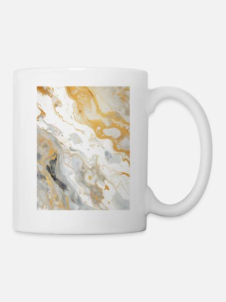 Marmor Stein - Tasse - Weiß