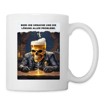 Bier Experte Skull 1.2 - Tasse - Weiß - Rechts