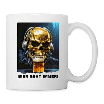 Bier Experte Skull 1.1 - Tasse - Weiß - Rechts