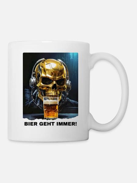 Bier Experte Skull 1.1 - Tasse - Weiß