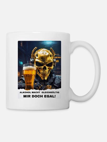 Bier Experte Skull 1.4 - Tasse - Weiß