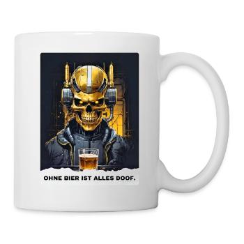 Bier Experte Skull 1.10 - Tasse - Weiß - Rechts